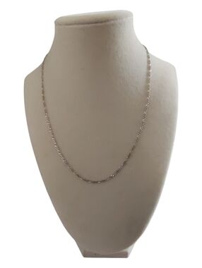 925 Italy Sterling Silver Figaro Chain Necklace 18” Minimalist